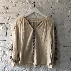 Peasant blouse lucky brand